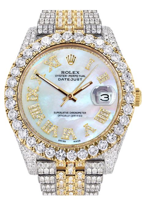 diamond iced out rolex|rolex datejust 41 iced out.